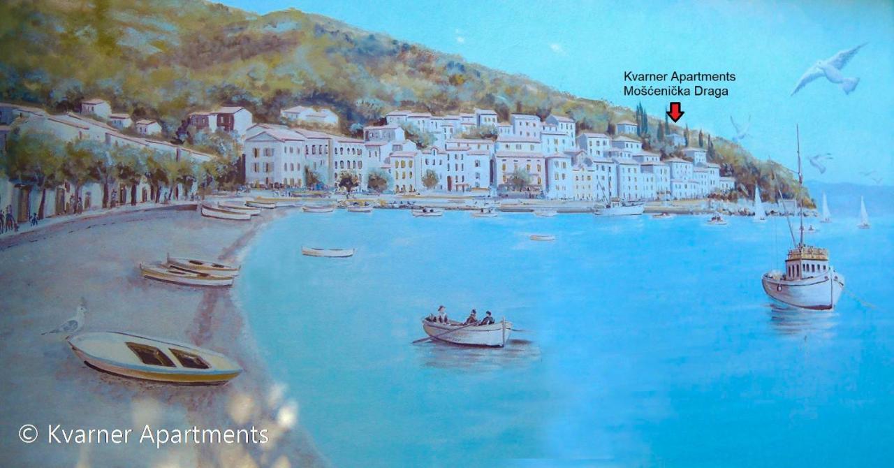 Kvarner Apartments II - Mošćenička Draga Exteriör bild